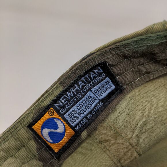 Newhattan Men's Slideback Hat Camo Green OSFA Embroidered City On a Hill Logo - Picture 7 of 7